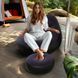 Надувний диван з пуфом Air Sofa / Надувне велюрове крісло з пуфом+насос Фіолетовий 106870 фото 4