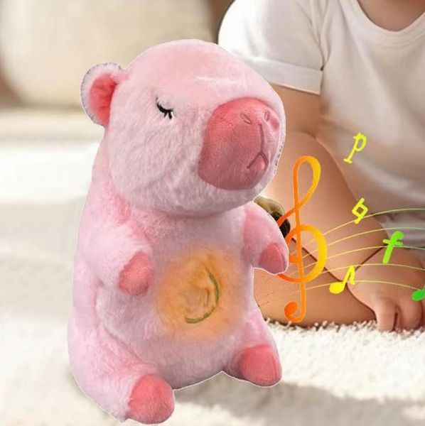 Рожевий Інтерактивна дихаюча Капібара Snuggle Pulse CapyBuddy 30 см м'яка плюшева іграшка 102809 фото