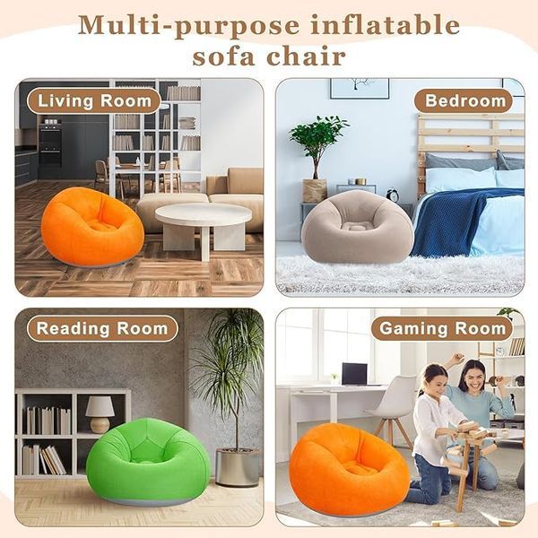 Надувне крісло-пуф Inflatable Sofa / Надувне крісло-мішок 110&times;110&times;85 см 106878 фото