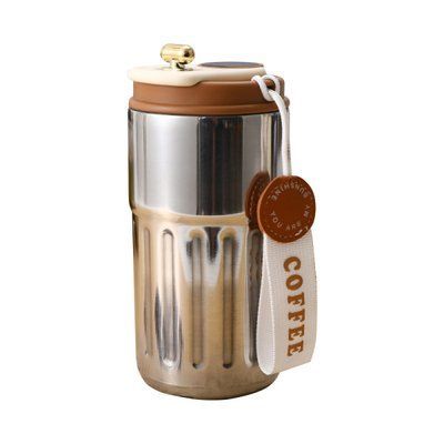 Термочашка Coffee 500 мл з датчиком температури коричневий LU-HP-14-10BR фото
