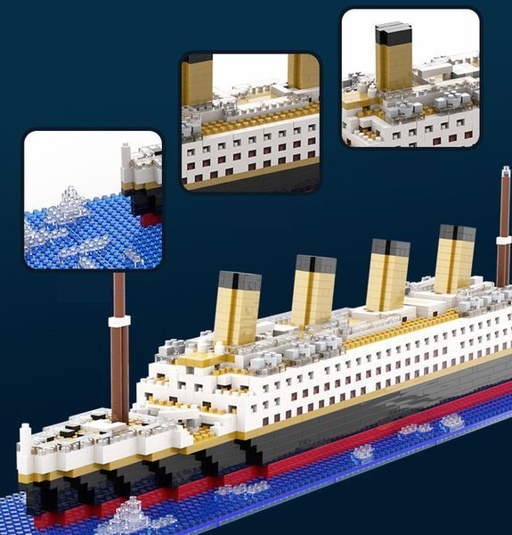 Конструктор корабель Titanic (1878 деталей) 102813 фото