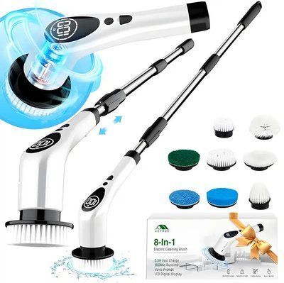 Щітка електрична 8 насадок,360 градусів Cleaning brush AND 1-33 103604 фото
