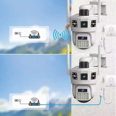Wi Fi камера відеоспостереження 3 лінзи SD 39 APP V380pro 106804 фото