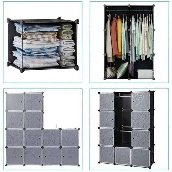 Пластикова складана шафа Storage Cube Cabinet 12 секцій 102151 фото