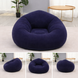 Надувне крісло-пуф Inflatable Sofa / Надувне крісло-мішок 110&times;110&times;85 см Темно-синій 106883 фото 2