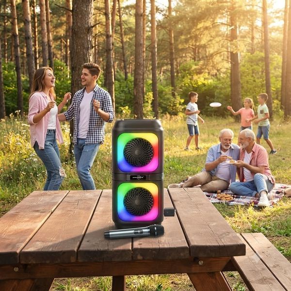 Колонка-Bluetooth 4дюйма / Акустика с микрофоном GTS-2133 40 см / Аккумуляторная колонка 108356 фото