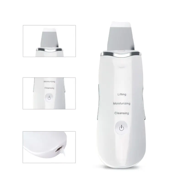 Ультразвуковий скраббер портативний для чищення обличчя Face Cleaner 8816 / Очищувач порів / Скрабер ліфтинг 15242 фото
