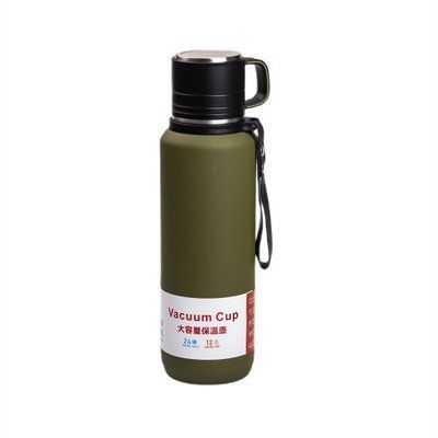 Термос High Bottle 1 л із заварником та фліп кришкою оливковий LU-HP-14-28GR фото