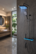 Душ/змішувач Faucet (CRH-8921 багатофункціональний з LED ГІДРОЕНЕРГЕТИКОЮ метал / Душова система з верхнім та ручним душем / Душова система для ванни 107589 фото 1