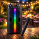 Портативна бездротова Bluetooth колонка-караоке TTD-2806 RGB-підсвічування, мікрофон, пульт ДК 106475 фото 2