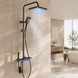 Душ/змішувач Faucet (CRH-8921 багатофункціональний з LED ГІДРОЕНЕРГЕТИКОЮ метал / Душова система з верхнім та ручним душем / Душова система для ванни 107589 фото 3