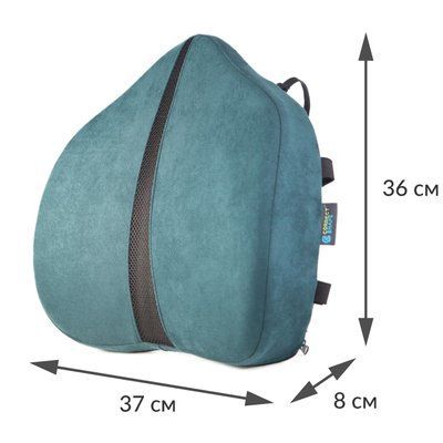 Ортопедична подушка під спину - Correct Line Max (Memory Foam) Correct Shape&reg; смарагдовий 1647137115 фото