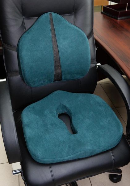 Ортопедична подушка під спину - Correct Line Max (Memory Foam) Correct Shape&reg; смарагдовий 1647137115 фото
