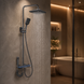 Душ/змішувач Faucet CR-25HT007 багатофункціональний з LED ГІДРОЕНЕРГЕТИКОЮ метал / Багатофункціональна душова система для ванної / Душова система настінна з верхнім, ручним та гігієнічним душем 107590 фото 3