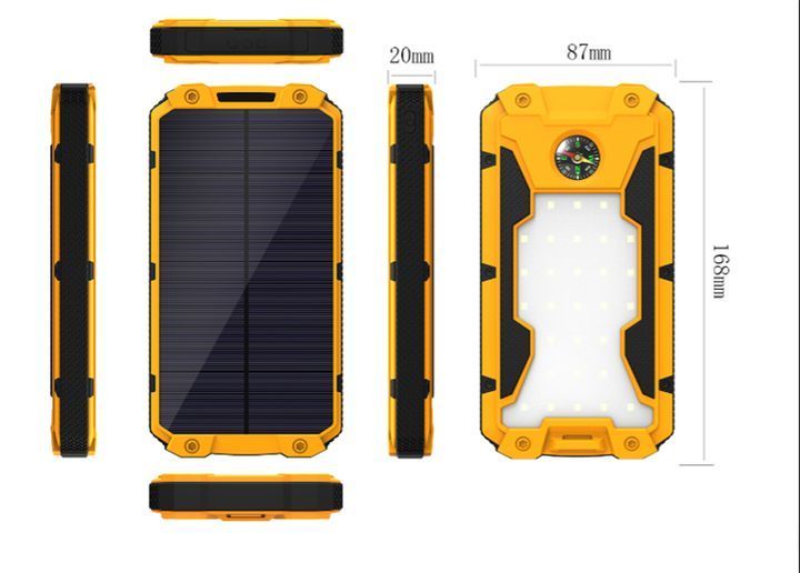 Броньований сонячний Power Bank Solar 20000 mAh 2xUSB 13834 фото