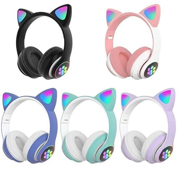 Бездротові навушники Cat STN-28 / Гарнітура з мікрофоном FM радіо Bluetooth червоний 105614 фото