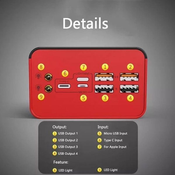 УМБ Портативний зовнішній зарядний пристрій YM-419S 50000 mAh 16731 фото