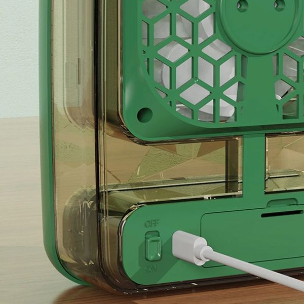 Настільний міні-вентилятор JISULIFE Вентилятор з USB та функцією зволоження 4-швидкості 15682 фото