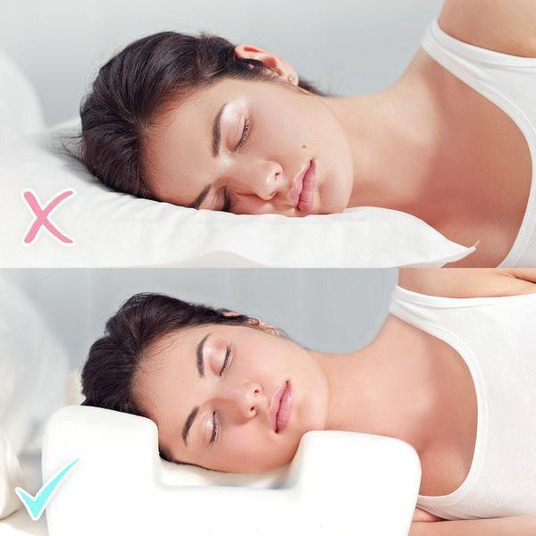 Ортопедична подушка Beauty Balance&reg; від зморшок сну та ранкової набряклості (MEMORY FOAM), шовк пудра 1860735086 фото