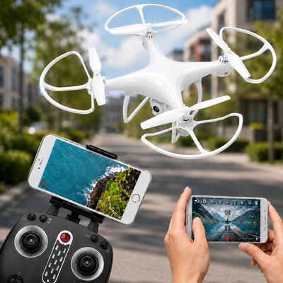 Квадрокоптер з камерою та пультом керування / Дрон зі стабілізацією Drone X8 Білий 108098 фото