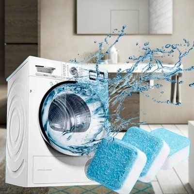 Антибактеріальний засіб очищення пральних машин Washing mashine cleaner №2 у шипучих таблетках 15569 фото