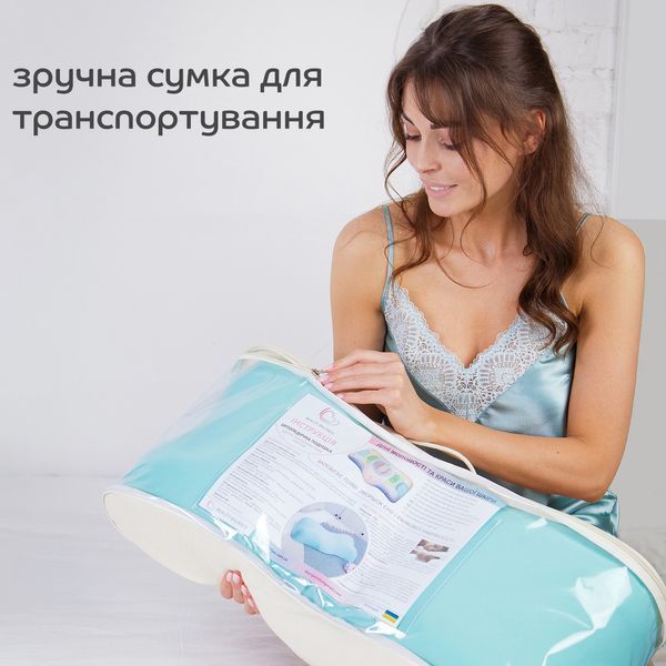 Ортопедична подушка Beauty Balance&reg; від зморшок сну та ранкової набряклості (MEMORY FOAM), шовк графітовий 1860735088 фото