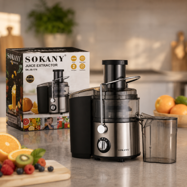 Соковитискач Sokany SK-JB-176 / Соковитискач з 2 швидкостями 800 Вт / Соковитискач електричний 107254 фото