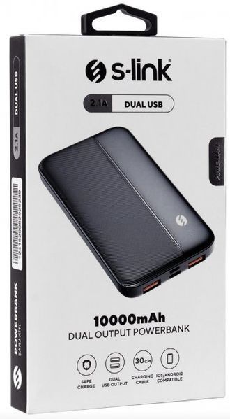Повербанк Power Bank S-Link IP-G10N 10000 mAh чорний 13869 фото