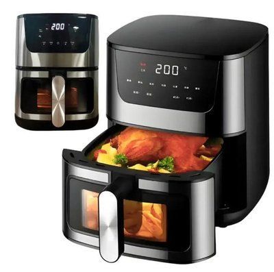 Аерогриль Rainberg RB 2268 4200W аерофрітюрниця безмасляна для приготування без олії з регулюванням температури 8 л 104794 фото