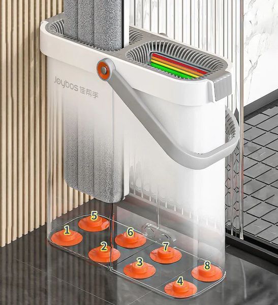 Набір швабра та відро з віджимом Joybos M03-7 Flat Floor 104471 фото