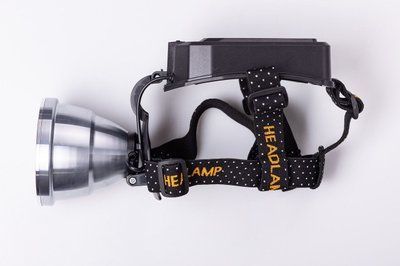 Налобний ліхтар акумуляторний із зарядкою від сонячної панелі Сріблястий  LU-HP-JG-5 фото