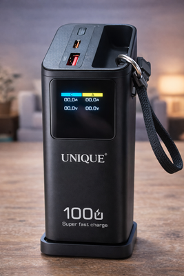 Портативна батарея UNIQUE 60000mah Power Bank швидка зарядка LED-дисплей 106056 фото