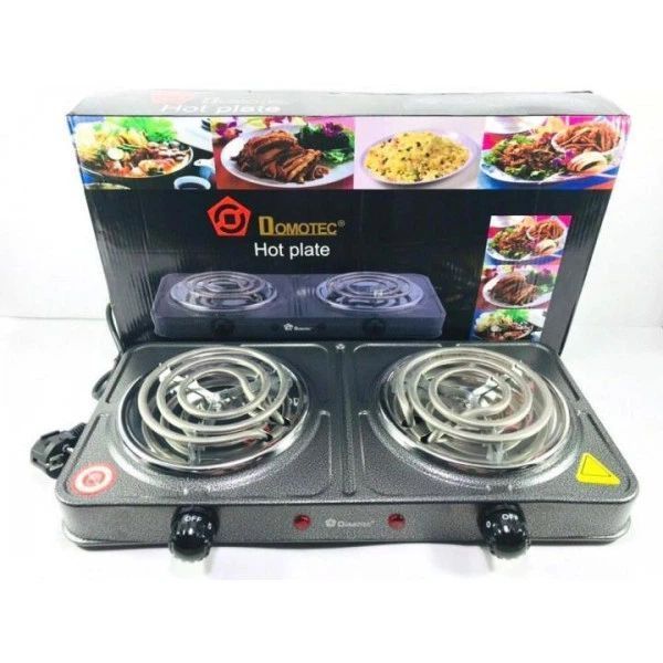 Електроплита спіральна на 2 конфорки Domotec MS-5802 105958 фото