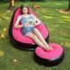 Надувний диван з пуфом Air Sofa / Надувне велюрове крісло з пуфом+насос Рожевий 106869 фото 1